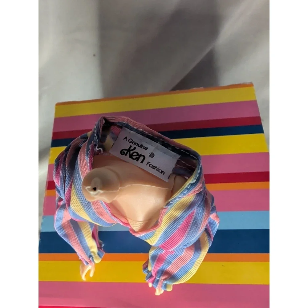 MATTEL RAINBOW MULTI STRIPED SHIRT TOP Vintage Ken DOLLS‎ FASHION CLOTHES Barbie